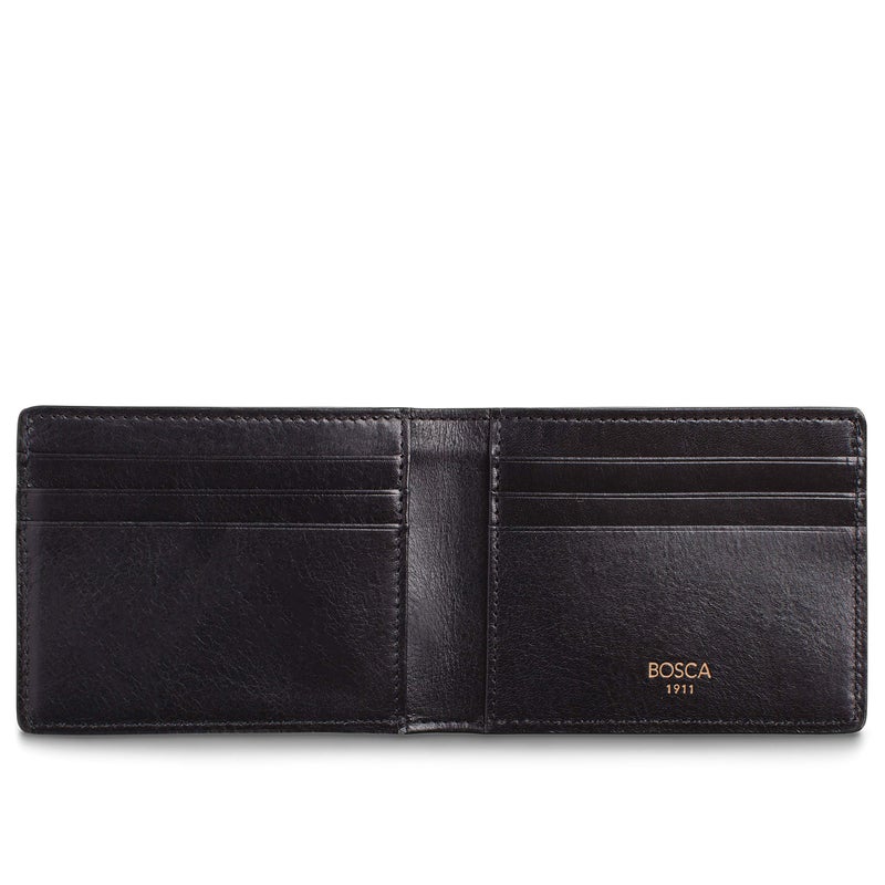 Bosca Menâ€™s Wallet, Dolce Leather Slim Bifold Wallet, Black - Image 4